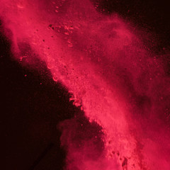 The blast of flour in red light. Actually I'd spread a a very thin dust on a drum, and my freind-drummer played while I shoot