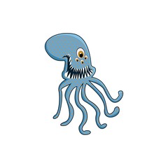 Cartoon coronavirus character vector illustration on white background. cute monster vector illustration. covid-19. 