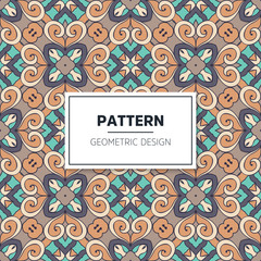 Seamless mandala islamic pattern. Vintage elements