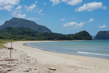 Panoramic view of a beach in palawan, philippines