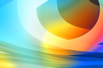 Abstract background with colorful gradient. Vibrant graphic wallpaper with stripes design. Fluid 2D illustration of modern movement.