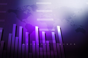 2d rendering Stock market online business concept. business Graph 