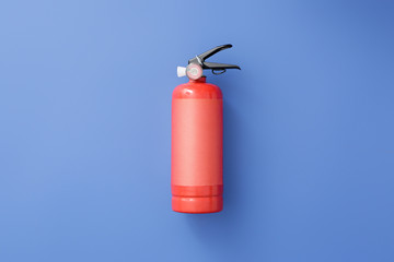 Fire extinguisher on color background