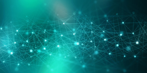 2d illustration Abstract futuristic electronic circuit technology background