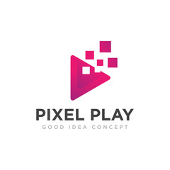 Obraz premium Media Player Logo Icon Design Vector