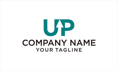 LETTER UP AND NEGATIVE SPACE ARROW LOGO DESIGN CONCEPT