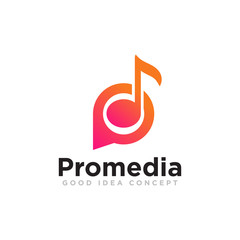 Media Player Logo Icon Design Vector