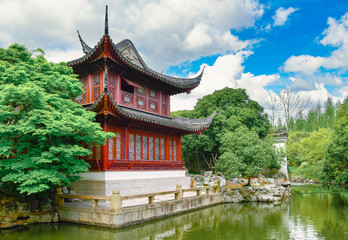 Fototapeta na wymiar Landscape of Grand View Garden in Shanghai, China