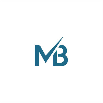 Initial letter mb or bm logo design template