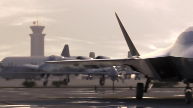 Мilitary air base at morning