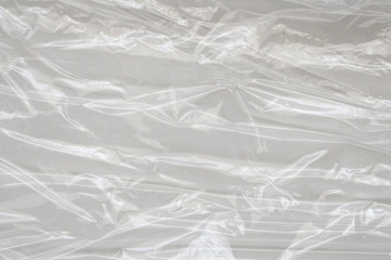 White plastic film wrap texture background