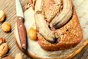 Homemade banana bread.