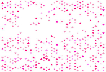 Randomly scattered red heart vector, Love heart vector, Color illustration for or wedding invitation background party design, Vector illustration.