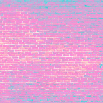 Bright Pink Brick Background