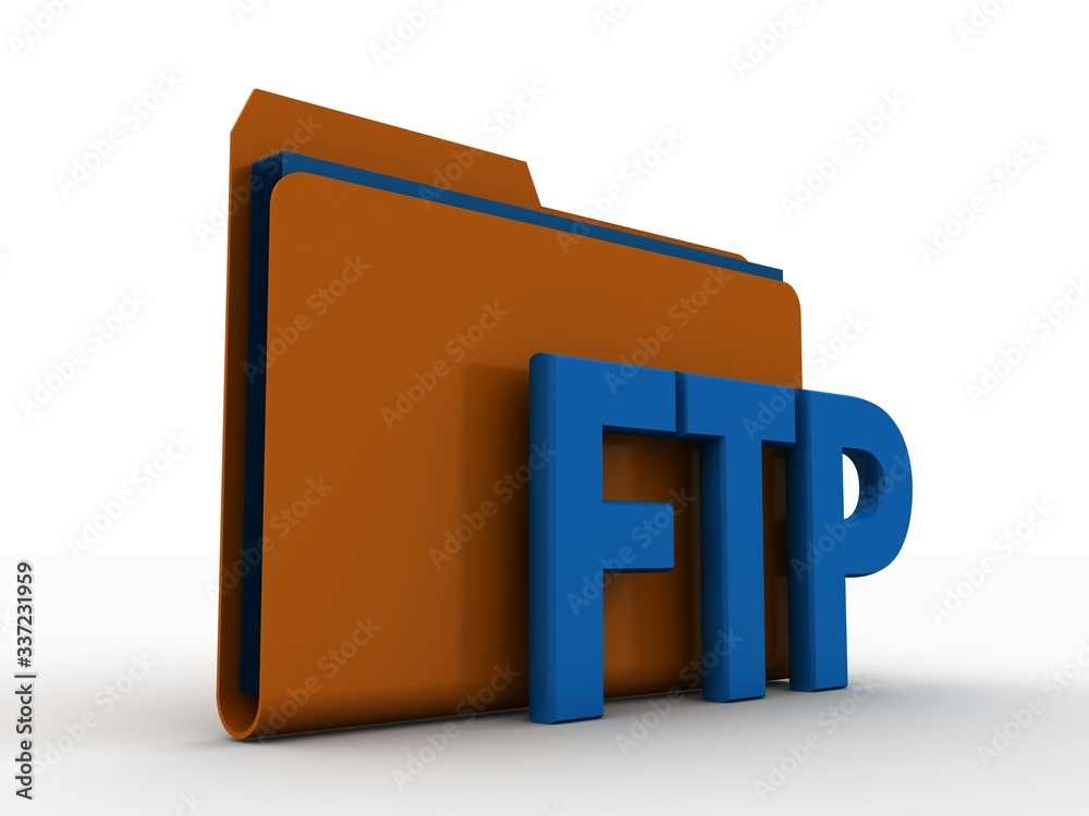 Poster 3d rendering ftp folder network