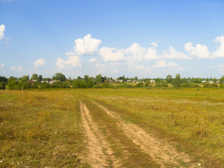 rural landscape with road