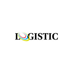 LOGISTIC letter logo design vector