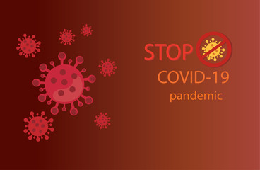 Stop covid-19 pandemic background 