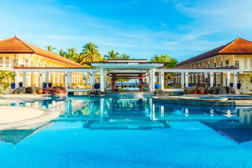 Obraz na płótnie Canvas Tropical Resort Architecture
