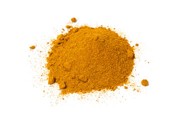 Pile of Chiken Masala Powder white background