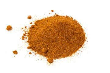 Pile of Fish Masala Powder white background