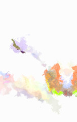 Obraz premium Watercolor painted background. Abstract Illustration wallpaper. Brush stroked painting. 2D Illustration.