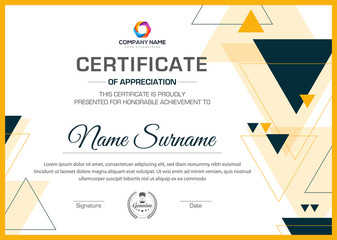 Vector illustration creative detailed certificate