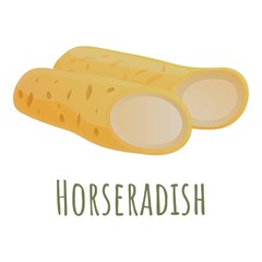 Horseradish root icon. Cartoon of horseradish root vector icon for web design isolated on white background