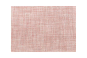 Top view of isolated brown placemat for food. Empty space for your design