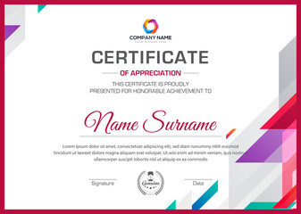 Multipurpose modern professional certificate template