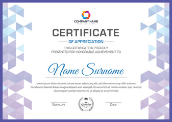 Modern multipurpose modern professional certificate template