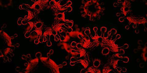 Virus bacteria cells microbe background