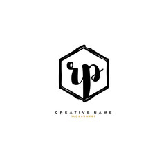 R P RP Initial logo template vector. Letter logo concept