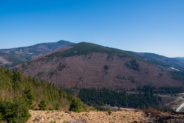View of Lysa hora in Beskydy Mountains, Czech Beskydy Mountains