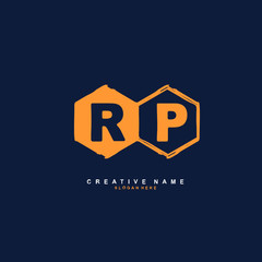 R P RP Initial logo template vector. Letter logo concept