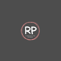 R P RP Initial logo template vector. Letter logo concept