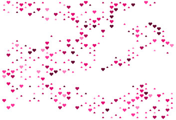 colorful Randomly scattered red heart vector, Love heart vector, editable vector clip art. suitable Color illustration for or wedding invitation background party design, Vector illustration.