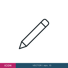 Pencil icon vector design template. Editable stroke