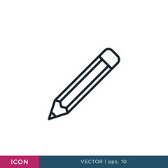 Pencil icon vector design template. Editable stroke