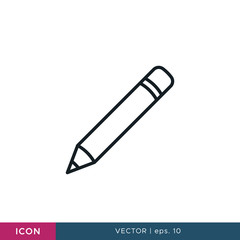 Pencil icon vector design template. Editable stroke