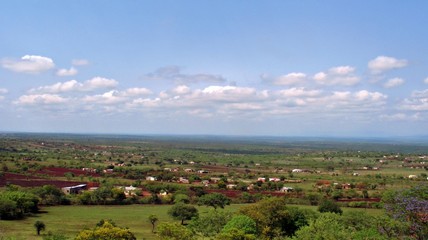 Fototapeta na wymiar Africa View on the road to the Kingdom of eSwatini