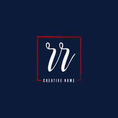 R RR Initial logo template vector. Letter logo concept
