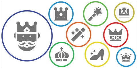 Fototapeta premium princess icon set