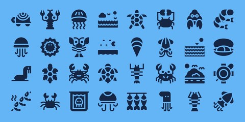crab icon set