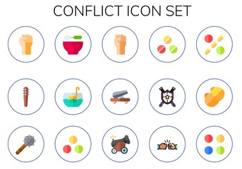 conflict icon set
