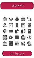 economy icon set