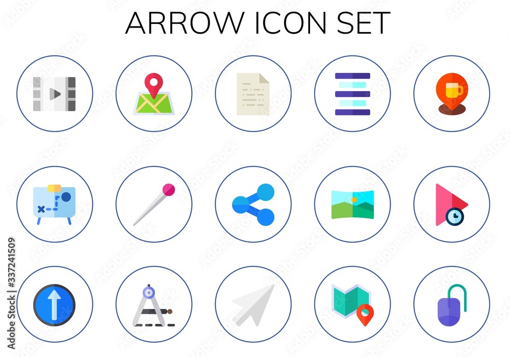 Canvas Prints arrow icon set