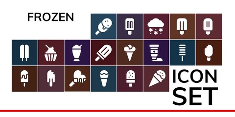 frozen icon set