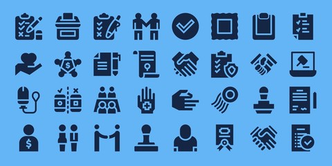 Modern Simple Set of agreement Vector filled Icons