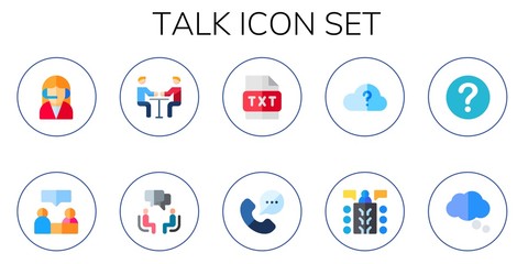 talk icon set